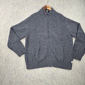 Lucky Brand Mens XXL Charcoal Gray Full-Zip Sweater